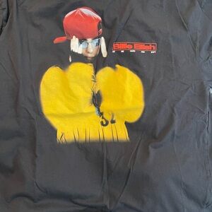 Black and Yellow BILLIE EILISH Graphic Tee